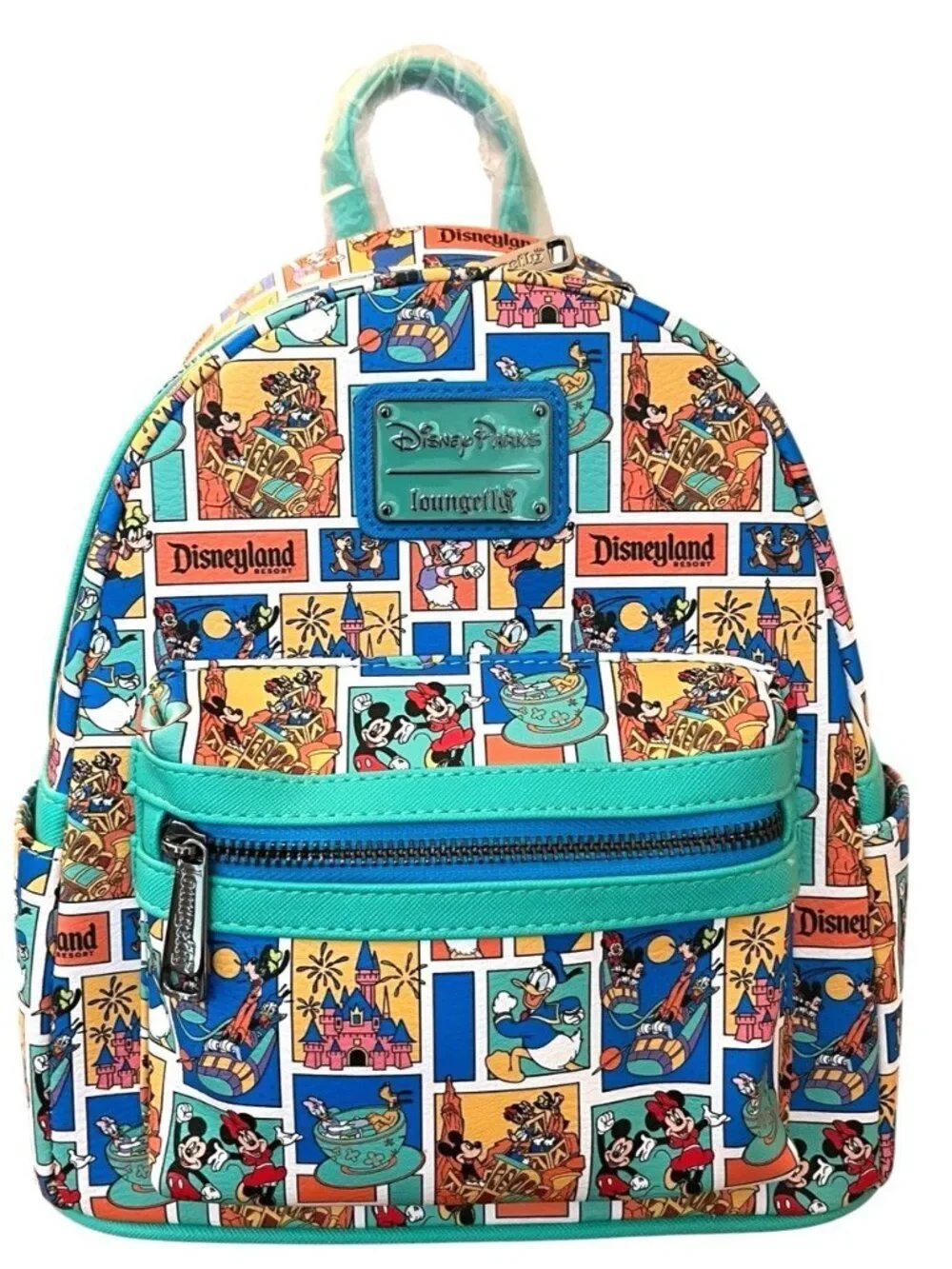 Loungefly Disneyland Resort Mickey + Friends Play in the Park Mini Backpack NWT